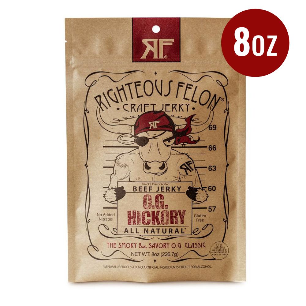 Righteous Felon O.G. Hickory Bulk Jerky 8oz V9