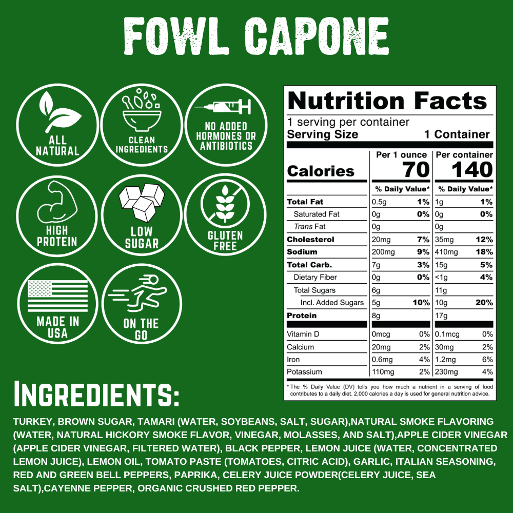 Fowl Capone Turkey Jerky (8-pack) T9