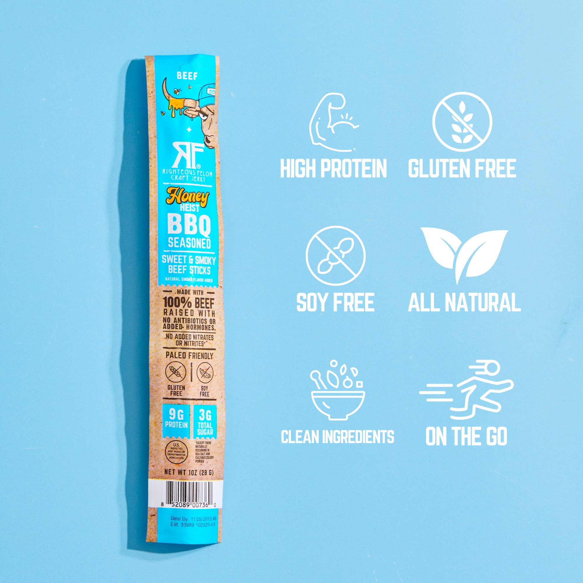 NEW Honey Heist BBQ Beef Stick (24-Pack) F8