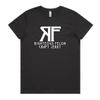 Women's Coal Gray & White Basic T-Shirt E6