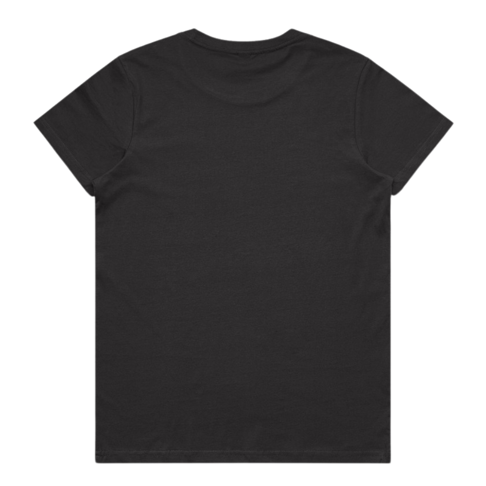 Women's Coal Gray & White Basic T-Shirt E6