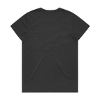 Women's Faded Black & Black Logo T-Shirt I1