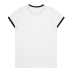Women's Black & White Ringer T-Shirt F4