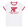 Women's Red & White Ringer T-Shirt S9