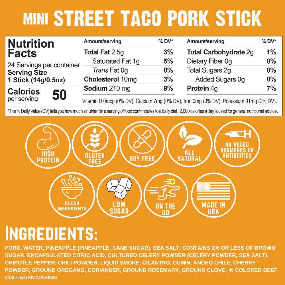 MINI Street Taco Pork Stick .5oz (24ct) Y2