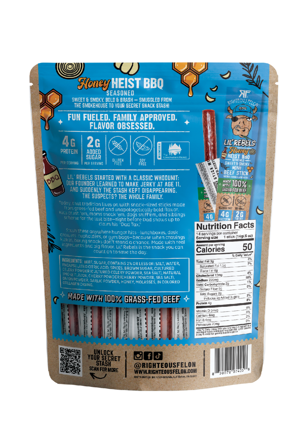 Lil Rebels BBQ Meat Sticks – 14ct G0