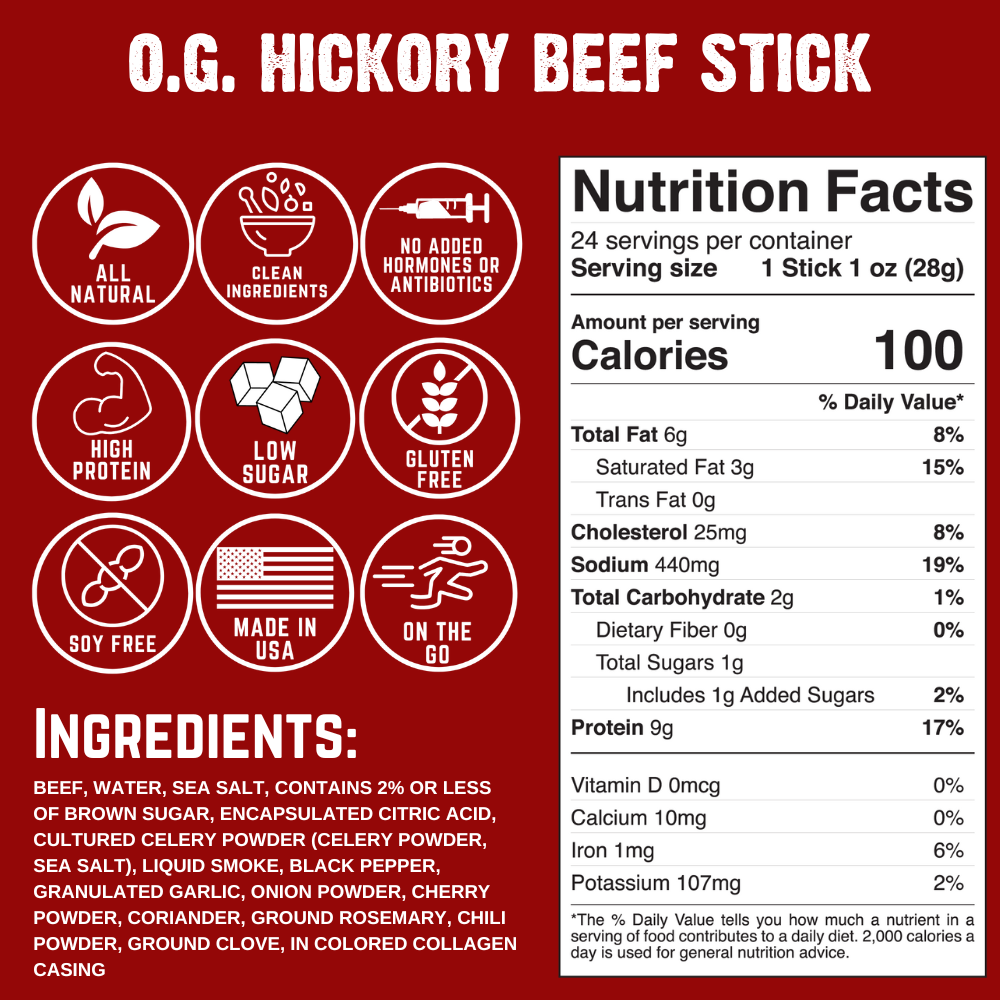 O.G. Hickory Beef Stick (24-Pack) E6