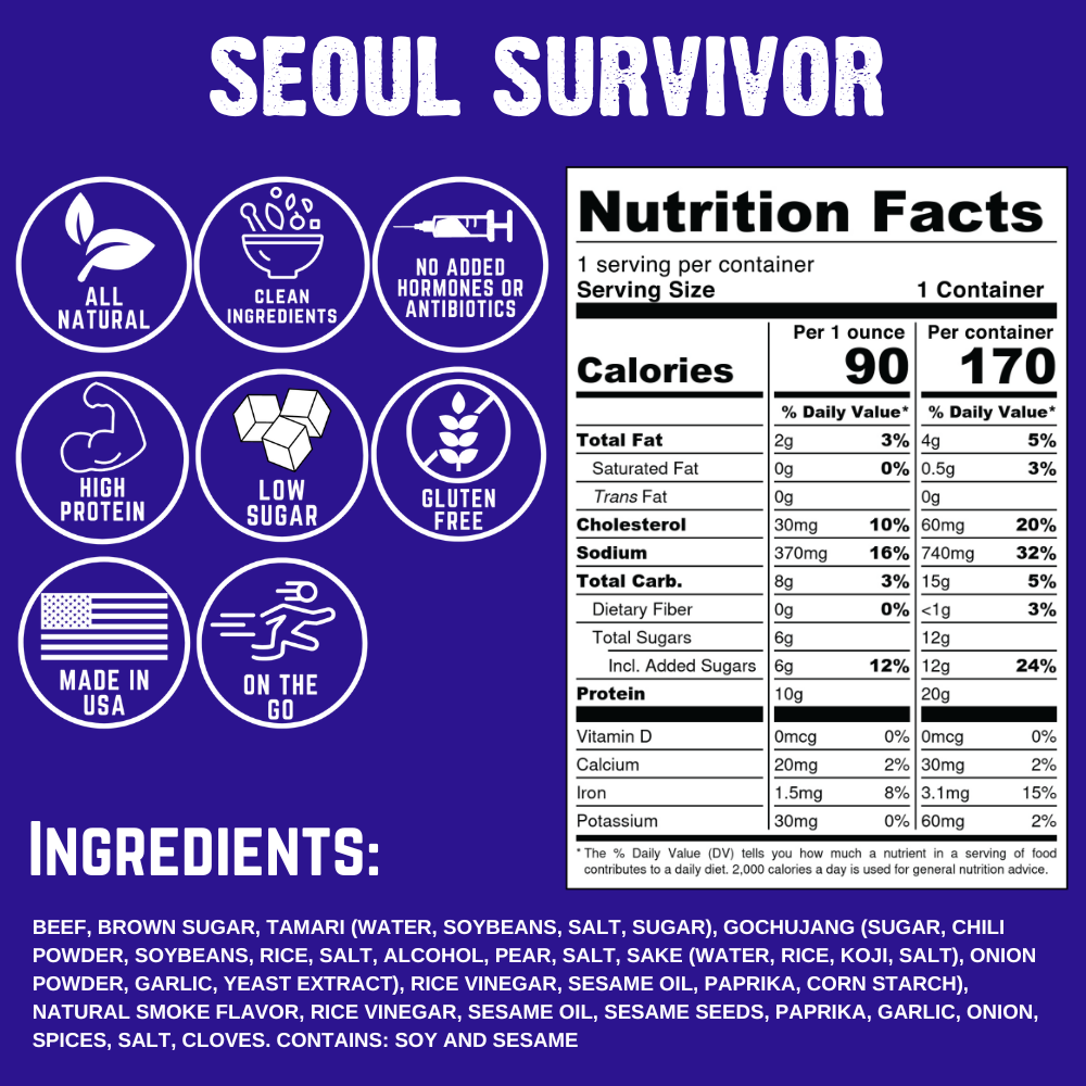 Seoul Survivor Beef Jerky (8-pack) Y7