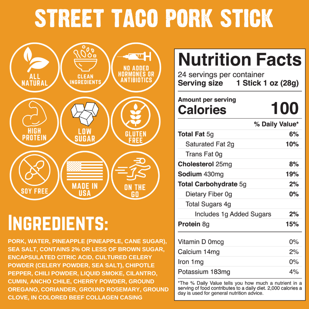 Street Taco Pork Stick (24-Pack) N8