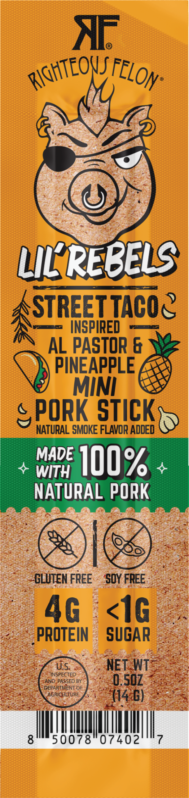 Lil Rebels Street Taco Meat Sticks – 14ct pack K5